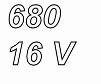 PANASONIC FCA, 680uF/16V elco, radial, 105º, low ESR, 5000hr