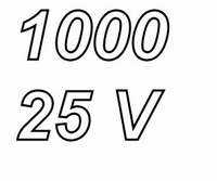 PANASONIC FCA, 1000uF/25V elco, radial, 105º, low ESR, 5000h