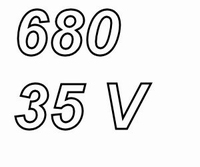 PANASONIC FCA, 680uF/35V elco, radiaal, 105º, 5000uur