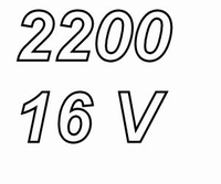 PANASONIC FCA, 2200uF/16V elco, radial, 105º, low ESR, 5000h