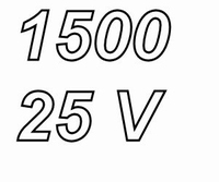 PANASONIC FRA, 1500uF/25V elco, radiaal, 105º, 10.000uur