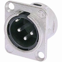 NEUTRIK NC3MDL,XLR chassis connector, male
