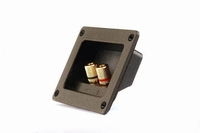 KACSA BP-285G, banaan Connector enkele terminal, vierkant