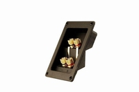 KACSA BP-286G, Banana Connector biwire terminal, square, gol