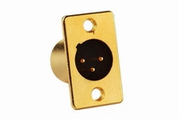 KACSA MC-913G,XLR male 3p. socket, goldplated