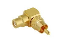 KACSA RP-57G, cinch/cinch 90º adapter, goldplated