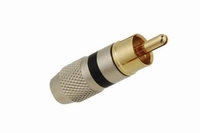KACSA RP-91GT3, RCA connector, gold plated with aluminium ba
