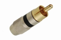 KACSA RP-91GT6, RCAconnector, verguld met alu bar