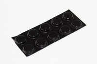 Rigid rubber foot Ø12,7mm, height 3,5mm, black