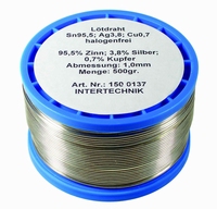 IT LZ 95 Solder 500 grams 95.5% tin 3.8% silver 0.7% copper