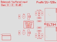 ELTIM PreIN 2U-128x, XLR balanziert IN Puffer Modul, 2U