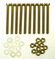 IT BEF008, Brass mounting bolts/nuts/rings, M4x45