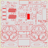 ELTIM PA-4766ps UFG, 2x50W versterker/netvoeding module