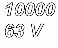 INTERTECHNIK ERGF63, Electrolytic cap., 10000uF/63V, axial