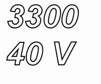 INTERTECHNIK ERGF40, Electrolytic cap., 3300uF/40V, axial