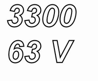 INTERTECHNIK ERGF63, Elektrolytische Kond., 3300uF/63V, axia