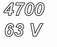 INTERTECHNIK ERGF63, Elektrolytische Kond., 4700uF/63V, axia