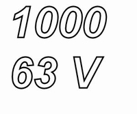 INTERTECHNIK ERGF63, Electrolytic cap., 1000uF/63V, axial