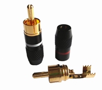 KACSA RP-95GT6, compact RCA connector, gold plated