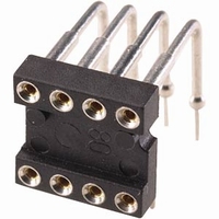 IC socket, 8pinDIP, RM 2,54mm, gefräster, vergoldet, 90º