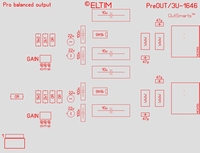 ELTIM PreOUT 3U-1646, XLR Pro balanziert AUS Puffer Modul, 3
