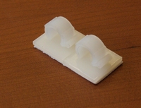 Adhesive nylon clip 19x19x12,5mm, fix Ø9-12mm