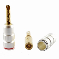 KACSA BP-026G, beryllium Kupfer Bananen, vergoldet, Isoliert