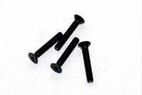 Bolzen M4x25, Schwarz, Versunkener Kopf, Sechskant, 12St.