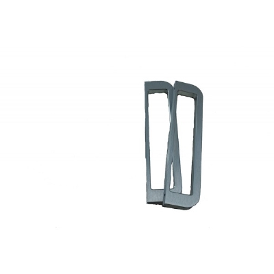 MODU 1MAN05B, milled handles 5U, silver, 10mm