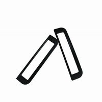 MODU 1MAN05N, gefreesde grepen, 5U, zwart, 10mm