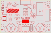 ELTIM PA-3886 PCB, fits LM2876, LM3886 amplifier IC's
