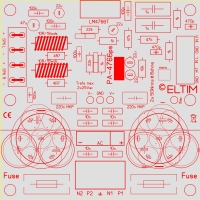 ELTIM PA-4766PS PCB, fits LM4766 stereo amplifier IC's