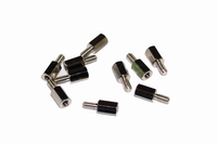 Afstandhouder M3x8mm, zeskantig, metaal, stift M3x6mm. 10st.