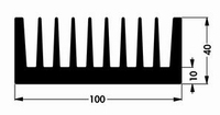 FISHER Heatsink, 100x50x40mm, 1,8K/W
