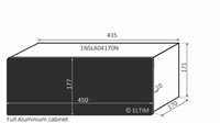 MODU Slimline 1NSLA04170N,10mm Schwartzes Front, 435x183x169