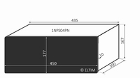 MODU Pesante 1NPS04PN, 10mm black front, 435x313x167mm