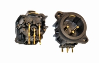 KACSA MC-915G,XLR male 3p. socket, goldplated