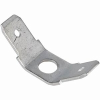 Faston contact tong, double contact, vertind, angled