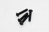 Bolzen M4x20, Schwarz, Halbrunder Kopf, Sechskant,, 12St.